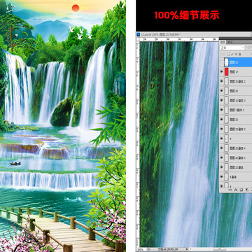 流水生財(cái)八方來財(cái)中式玄關(guān)