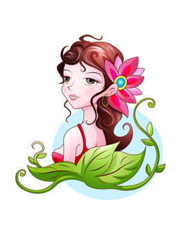 插畫(huà)美女