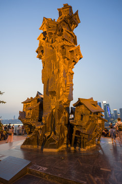重庆洪崖洞雕像