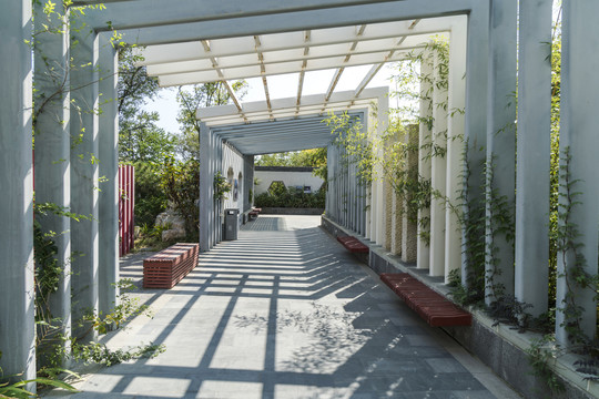 新中式园林长廊
