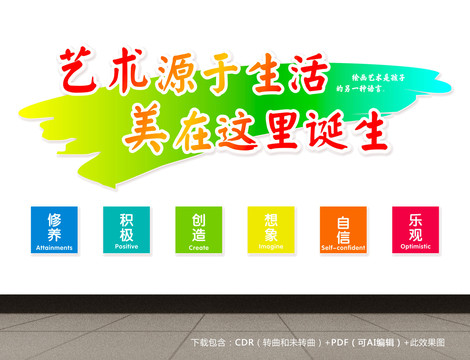 美術(shù)室文化墻