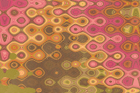 粉红色北欧几何线条地毯设计