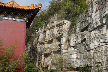 寺庙建筑 建筑工地