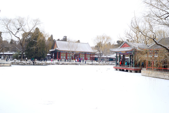 谐趣园雪景