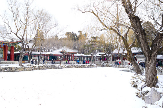 谐趣园雪景