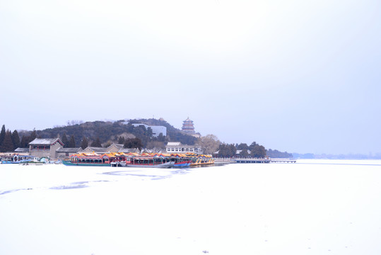 颐和园万寿山雪景