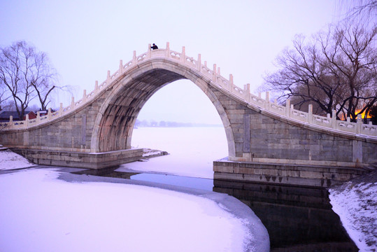 玉带桥雪景