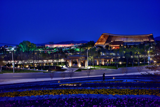 北京世界园艺博览会中国馆夜景