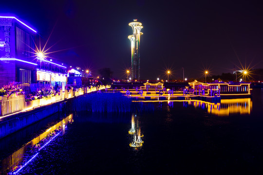 奥林匹克塔夜景