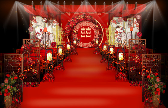 中式婚禮舞臺