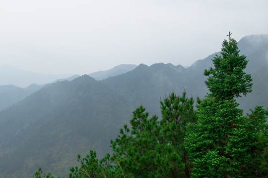 朦胧的群山