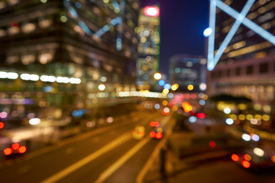 模糊的城市夜景