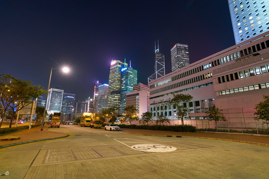 香港中环城市夜景