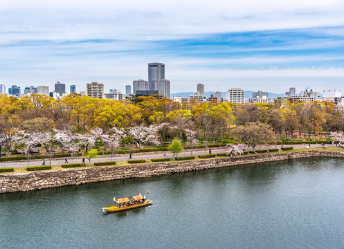 大阪城的街景