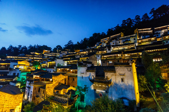 篁岭古村夜景