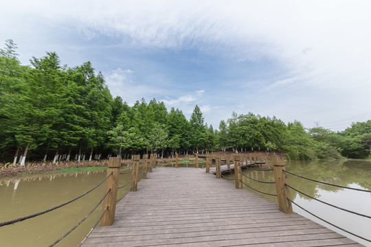 重庆九曲河湿地公园栈道