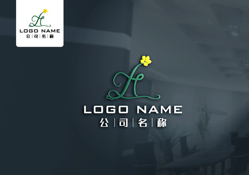 LH花卉logo