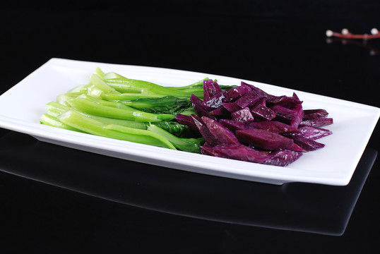 紫薯菜心