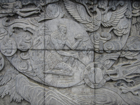 伏羲文化浮雕墙