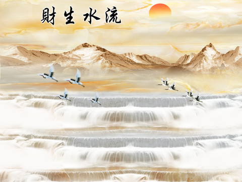 大理石山水