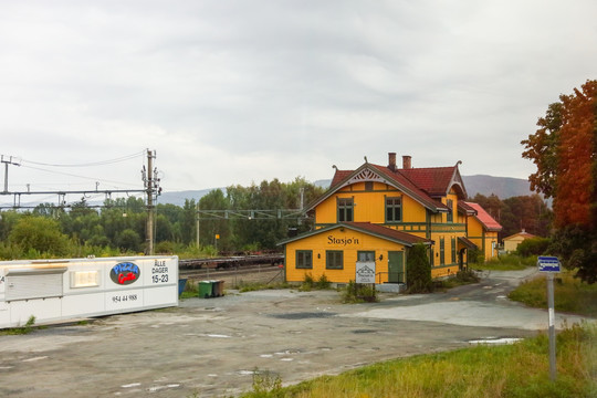 北欧的一座火车站