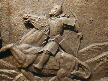 骑马将军定州历史名人浮雕