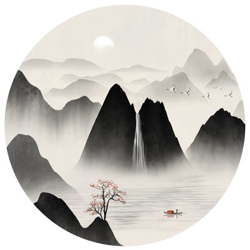 水墨山水画