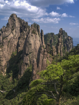 江西三清山山脉岩石