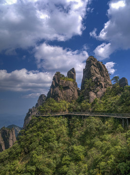 江西三清山栈道风光