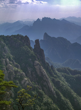 江西三清山山脉山峰