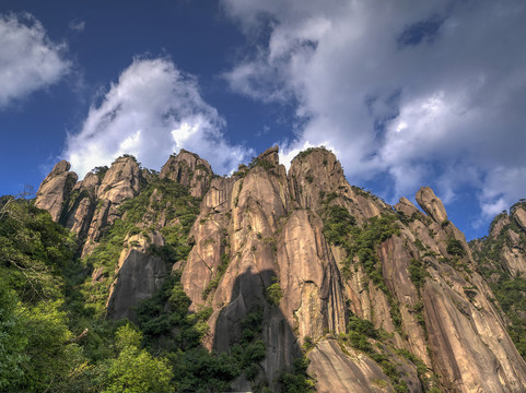 江西三清山山脉山石风光