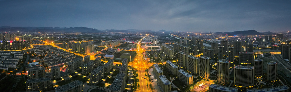 余姚城市风光城西夜景