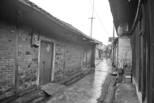 老成都街道民居黑白照片