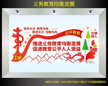 義務(wù)教育均衡發(fā)展文化墻