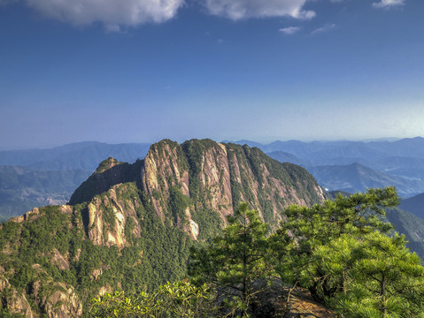 江西三清山花岗岩山脊