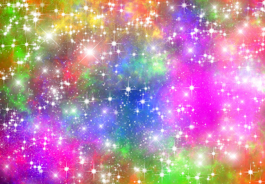 高清夢幻唯美的璀璨星空裝飾畫
