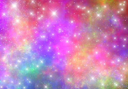高清夢幻唯美的璀璨星空裝飾畫