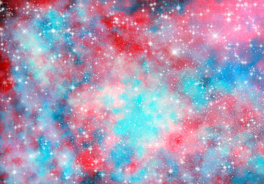高清夢幻唯美的璀璨星空裝飾畫