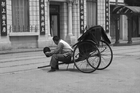 老上海黄包车