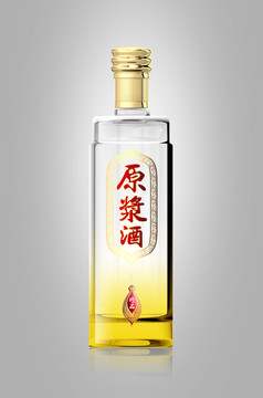 漸變酒瓶效果圖