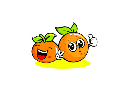 橙子水果卡通