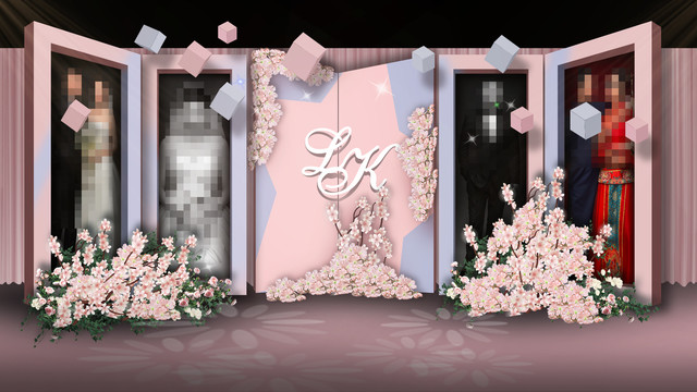 粉色婚禮展示區(qū)