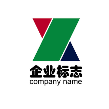 X字母标志logo设计