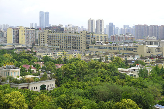 成都锦官新城地区城市风光