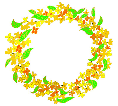 手繪桂花圈1