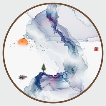 水墨畫軟膜天花