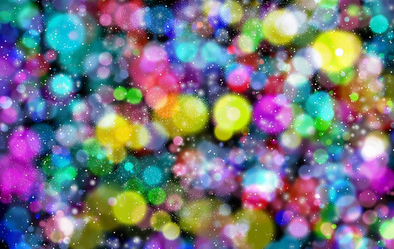 彩色唯美夢幻光斑背景