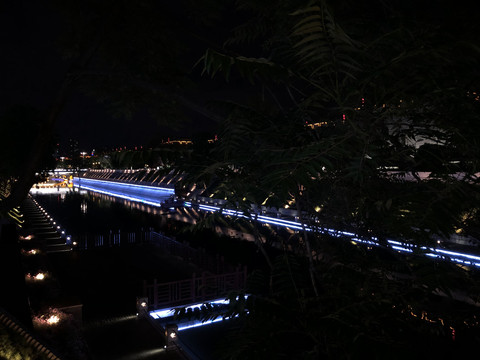 西安护城河夜景