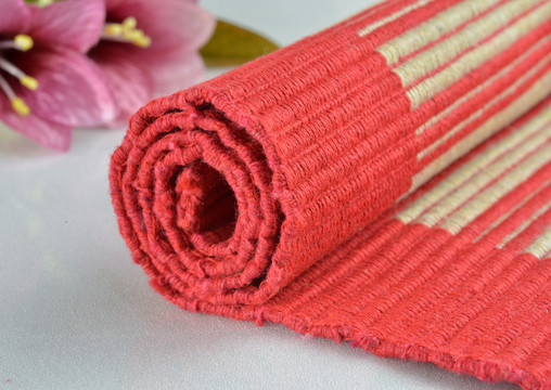 纯棉手工编织餐垫材质细节
