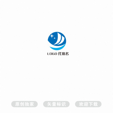 蓝色LOGO